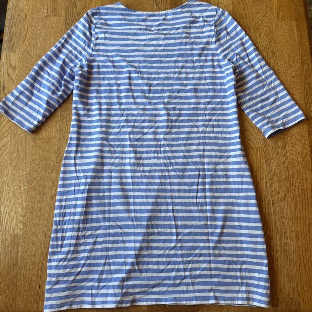 Hiho Striped Dress Nautical Blue White Size Large - Picture 5 of 8